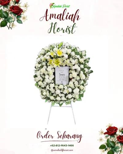 Krans Bunga Duka Cita di Onyam